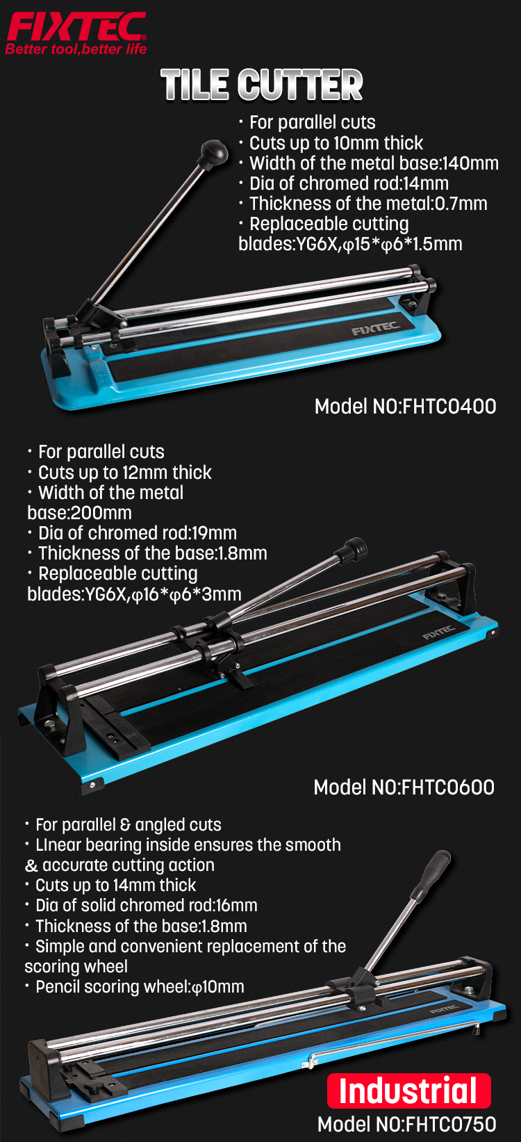 600 mm Fliesenschneider