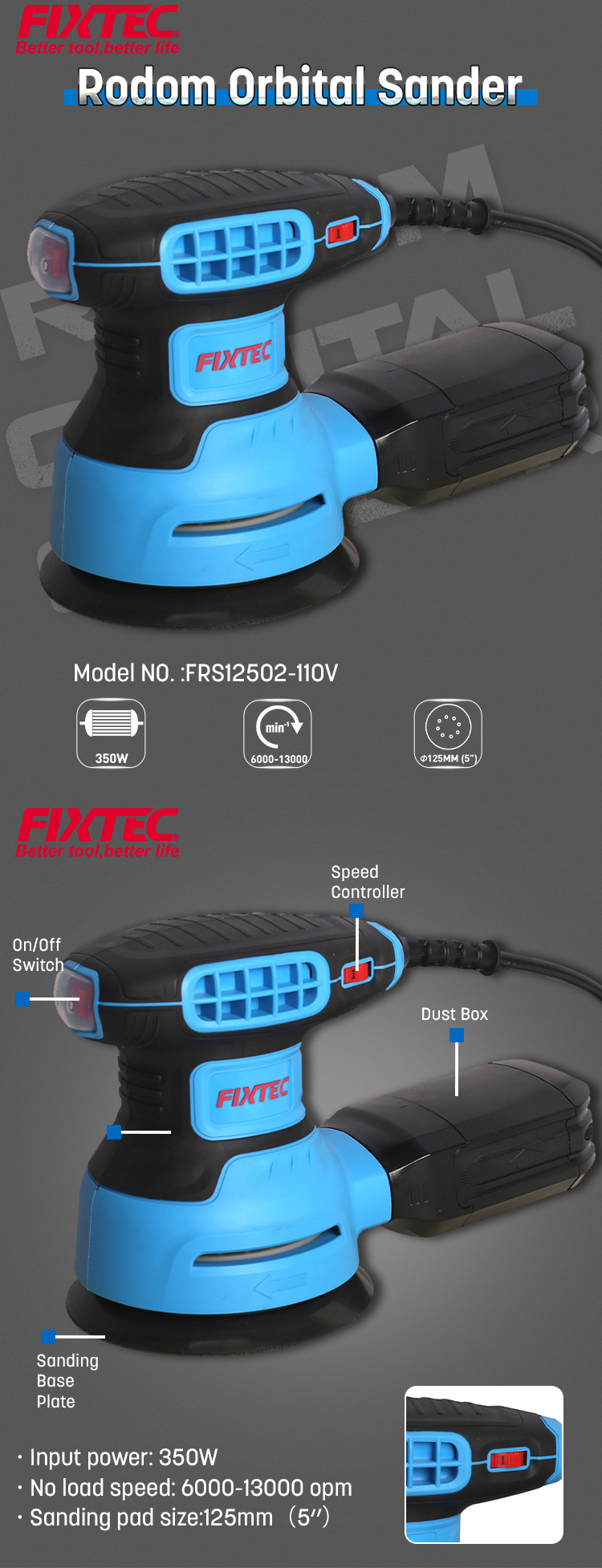 elektrischer Exzenterschleifer