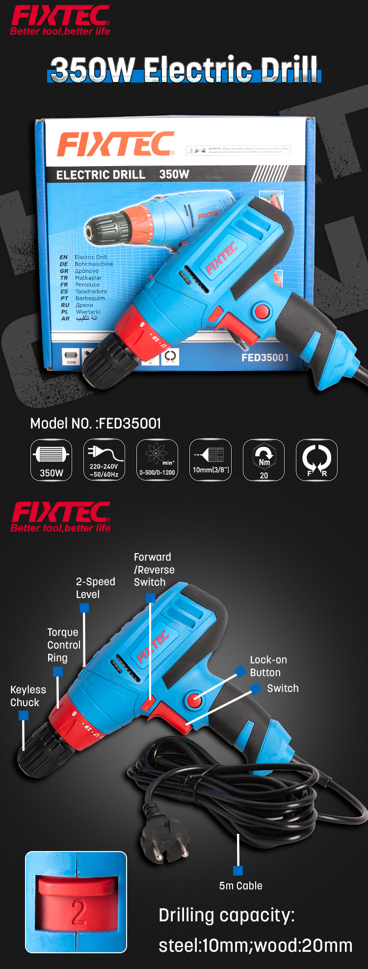 elektrische Handbohrmaschine