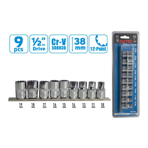 9-teiliges 1/2-Zoll-DR.-Steckschlüsselset