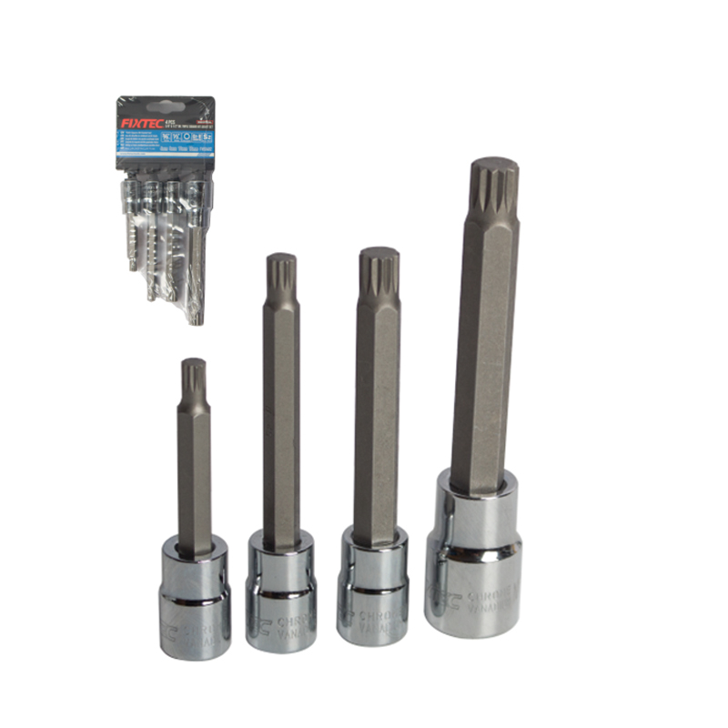 4-teiliges 3/8-Zoll- und 1/2-Zoll-Dr.-Triple-Vierkant-Bit-Steckschlüssel-Set