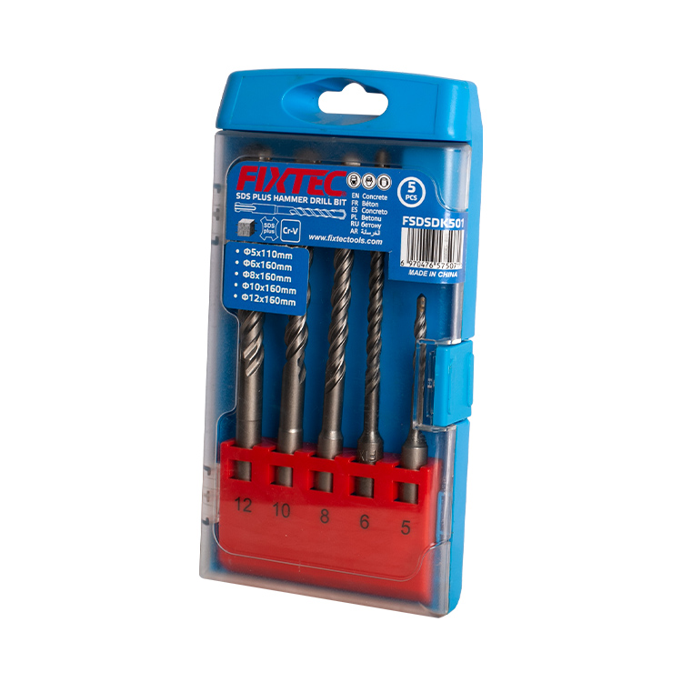 5-teiliges SDS+ Hammerbohrer-Set 5 mm/6 mm/8 mm/10 mm/12 mm